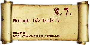 Melegh Tóbiás névjegykártya